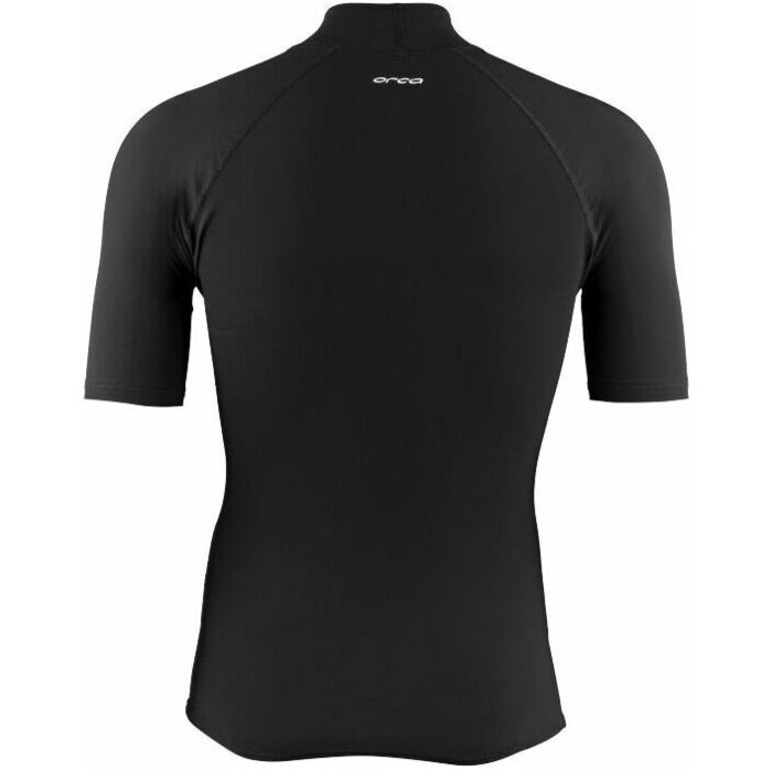 2024 Orca Mens Tango Short Sleeve Rash Vest MAA5 Black Wetsuits